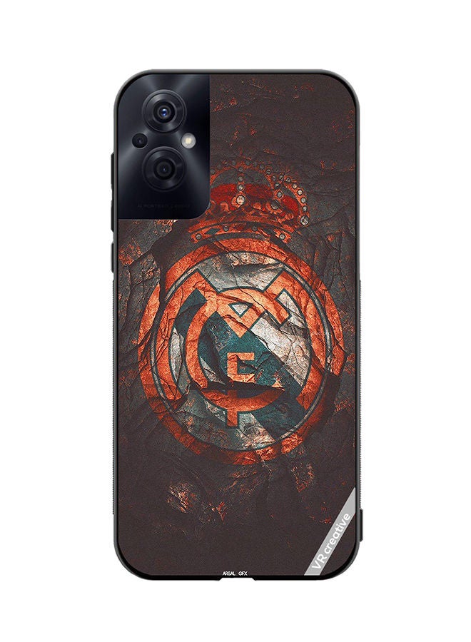 VR CREATIVE Protective Case Cover For Oppo Reno8 Z Real Madrid Cake Design Multicolour - Image 1
