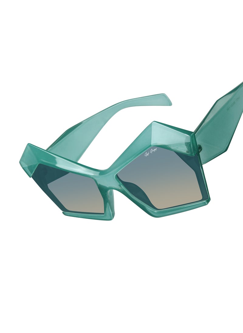 Woggles Red Pappy Faye Green Cateye Sunglasses  - Image 2