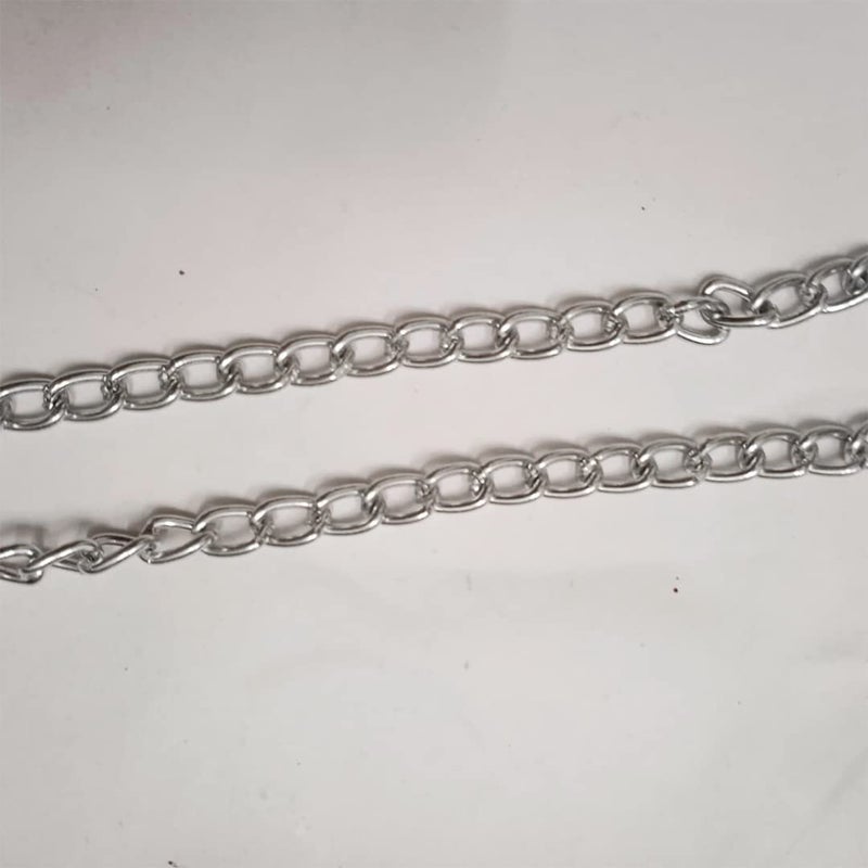 B.K.Jagan and Co BKJagan Co Stainless Steel Chain Zinc Coated 15Foot - Image 1