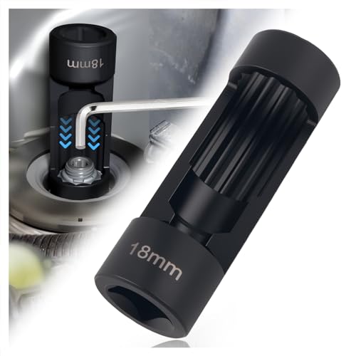 VKQTS 18mm Car Strut Nut Socket with 12 Drive Port12 Point Suspension Strut Socket for Disassembling Shock NutSturdy Automotive Tools Shock Absorber Sockets for Cars SUVs - Image 1