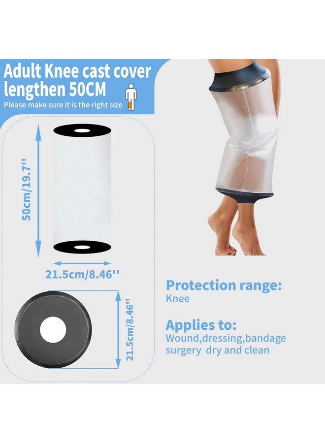 KEEFITT Knee Cast Cover for Shower, Waterproof Bandage and Cast Protector for Knee Replacement Surgery, Wound, Burns Watertight Protection Reusable, - Image 1