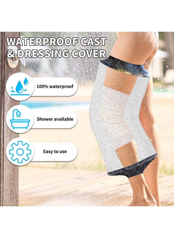 KEEFITT Knee Cast Cover for Shower, Waterproof Bandage and Cast Protector for Knee Replacement Surgery, Wound, Burns Watertight Protection Reusable, - Image 4