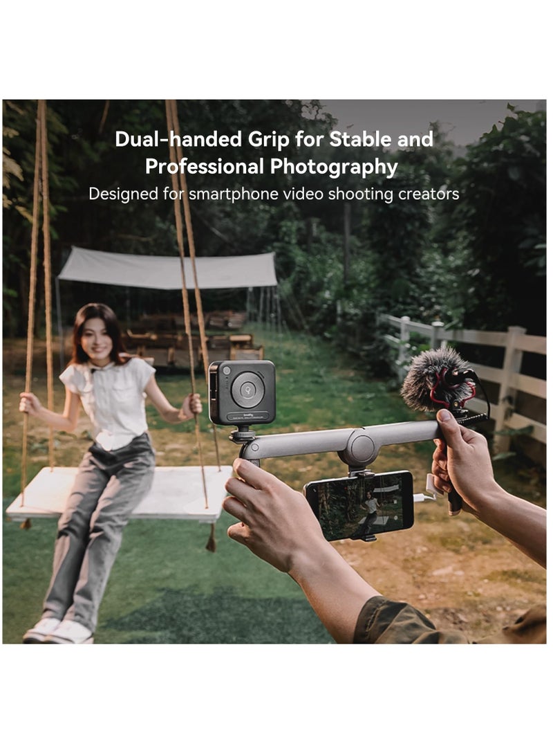 P20 Foldable Universal Phone Cage, Smartphone Video Rig Filmmaking Vlogging Case Stabilizer for Videomaker Video-grapher for iPhone 15 14 13 for Samsung and Other Android Phones, 4047 - Image 2