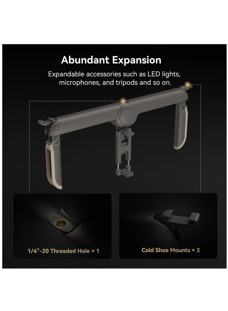 P20 Foldable Universal Phone Cage, Smartphone Video Rig Filmmaking Vlogging Case Stabilizer for Videomaker Video-grapher for iPhone 15 14 13 for Samsung and Other Android Phones, 4047 - Image 3