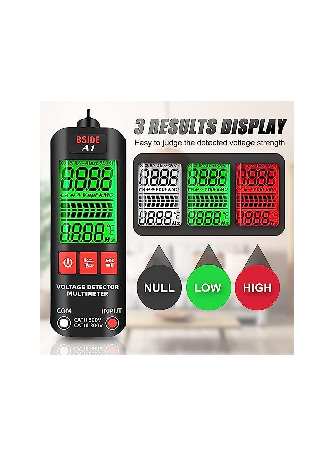 BSIDE Multimeter Digital Anti-Burn Intelligent Digital Multimete Digital Tester Voltage Tester with VCN & LED Flashlight,Digital Multimeter for Electronics Home Merchant - Image 4