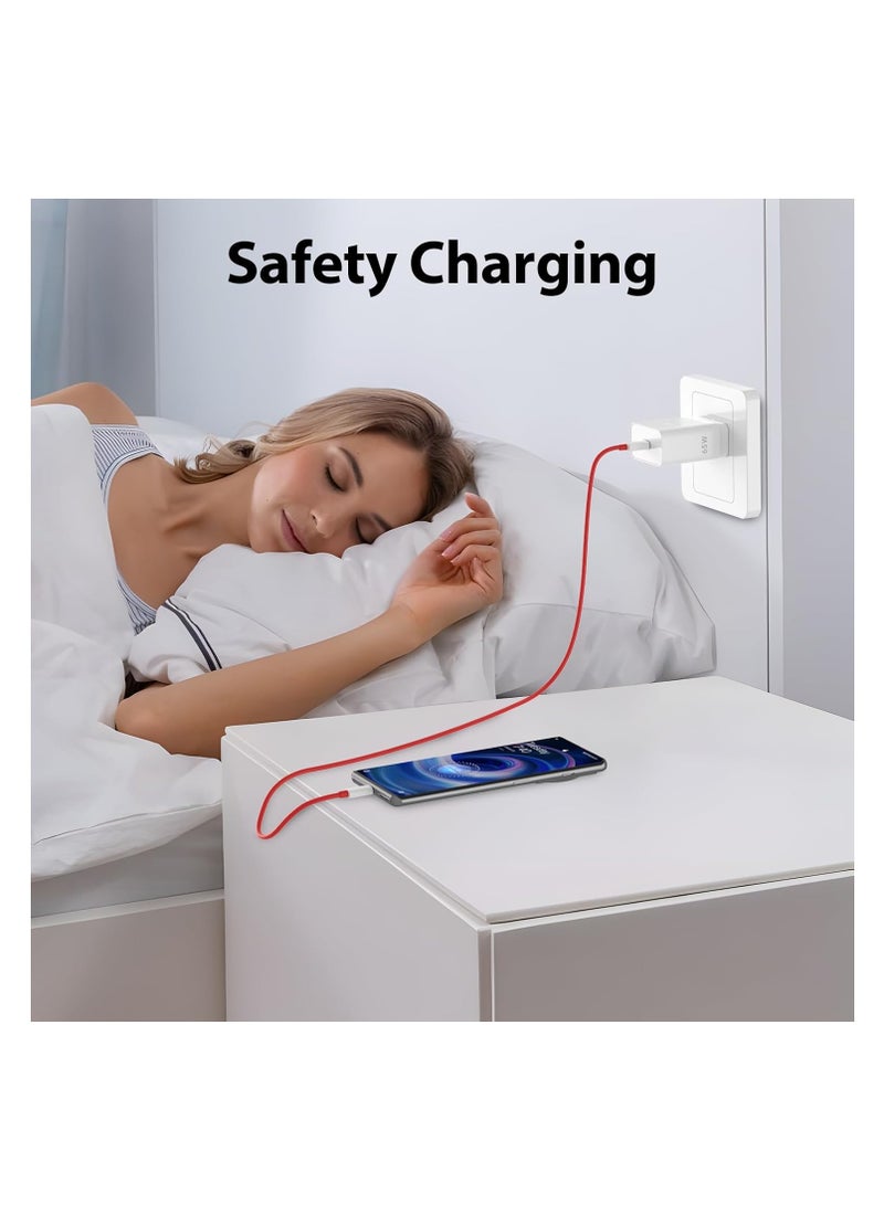 General 100W Supervooc Warp Charger Power Adapter for Oppo Reno 12/11/10/9/8 A79/A78/A77/A58/A57/A56/A55 and Realme Smart Phone, Fast Wall Charger Adapter with 3ft USB C Cable  - Image 3