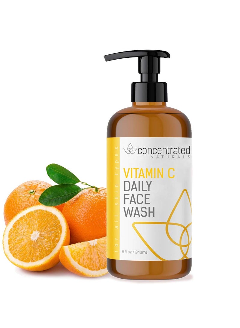 Concentrated Naturals - Vitamin C Face Wash Daily Cleanser wMarine  Plant Extracts  Retinol  Works to Help Cleaner Brighten  Balance Complexion 8 Fl Oz  240mL - Image 1