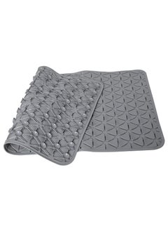 EDBIRET EDBIRET Protection Bath Shower Mat with Suction Cups and Drain Holes NonSlip AntiSkid PVC Rubber Mat Ideal for Walkin Showers Pack of 1 Grey  - Image 2