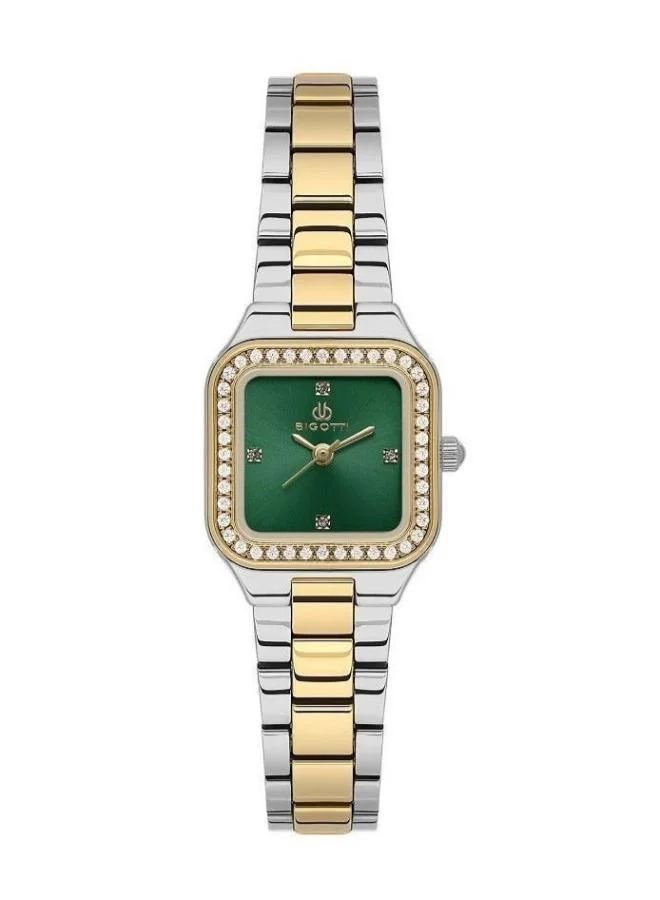 BIGOTTI Bigotti - Quotidiano Women Watch | Stainless SteelBrass Case | Analog | Square Dial | Mineral Glass | Japanese Quartz | Water Resistant 30 Meters
