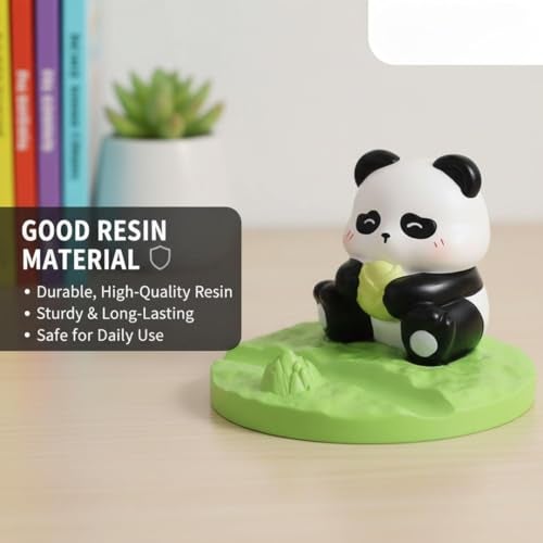 DEOXY Cute Panda Mobile Phone Stand, Resin Desktop Holder for Video Watching, Reading, Home Office Decor (Pnd-002) - Image 4