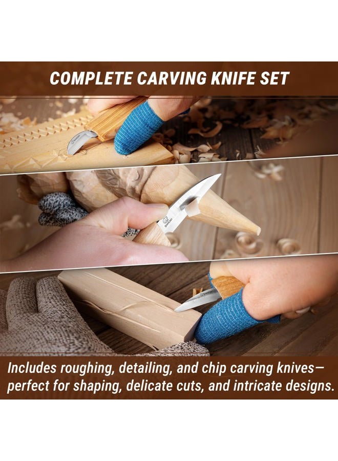 BeaverCraft Wood Carving Kit S15 Wood Whittling Kit for Beginners Kids - Wood Carving Knife Set Whittling Knife Wood Carving Knives Carving Tools - Image 3
