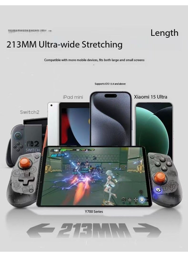 general Classic Stretching Gamepad X5s Zenless Zone Zero Collaboration Edition Bluetooth Gaming Controller with 2.4G Receiver for Switch 2/Switch/Android/iPhone/iPad mini/PC with Hall Effect Joystick/Analog Triggers, HD Vibration, 6-Axis Gyro, Swappable ABXY Buttons, Turbo Function, 840mAh Battery, Lightweight 174g, Compatible Device Length: 105-213mm/4.13-8.39in, Ergonomic Phone Controller - Image 4