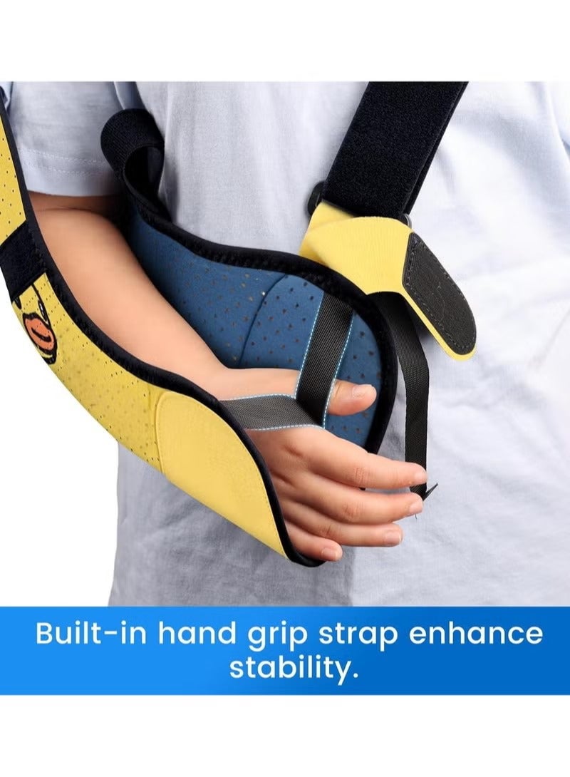 general Kids Arm Sling Shoulder Immobilizer with Waist Strap Sponge Filled Holder Support Brace for Child Boy Girl - Image 3