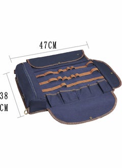 HomarKet Bartender Kit Bag Portable Waxed Canvas Bag Can Use For Professional 17-Piece Bar Tool Set with Shoulder Strap for Easy Carry Bar Tools Not Include  - Image 5