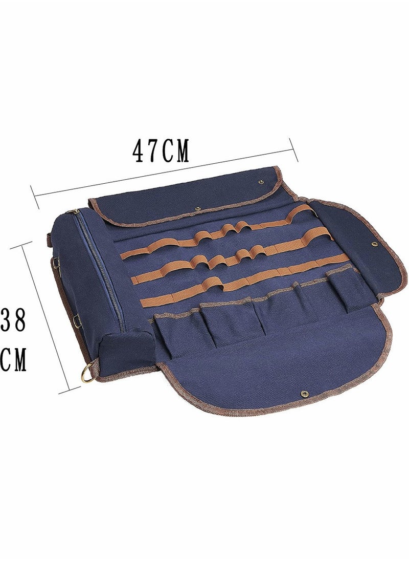 HomarKet - Bartender Kit Bag Portable Waxed Canvas Bag Can Use For Professional 17-Piece Bar Tool Set with Shoulder Strap for Easy Carry Bar Tools Not Include - Image 1