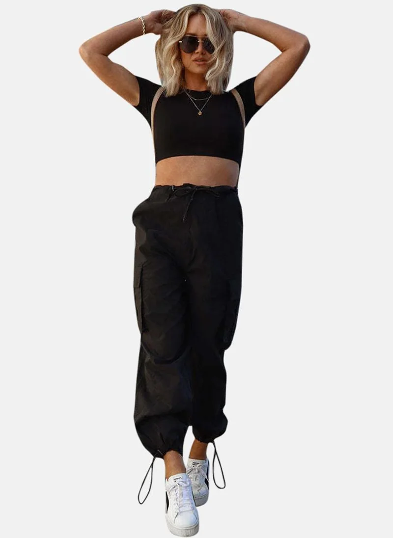 يونيكي Black High Rise Jogger Trousers