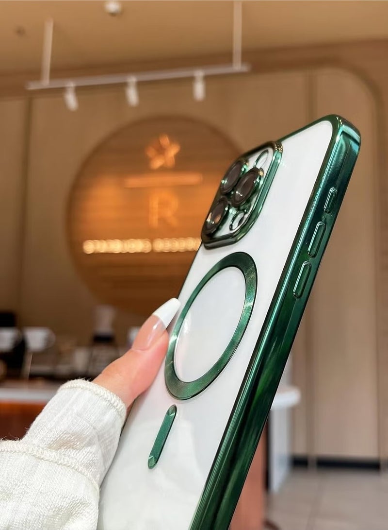 TIGER حافظة مغناطيسية لجهاز آيفون 16 برو ماكس - متوافقة مع ماج سيف، واقي كاميرا مدمج، TPU ناعم مضاد للخدش، حافظة رقيقة شفافة مضادة للصدمات لجهاز آيفون 16 برو ماكس (6.1 بوصة) - حماية متينة وخفيفة الوزن - Image 4