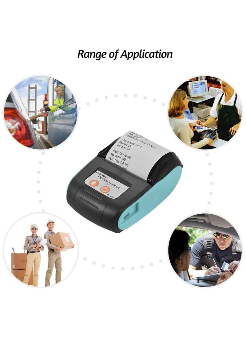 Portable Thermal Printer Handheld 58mm Receipt Printer for Retail Stores Restaurants Factories Logistics