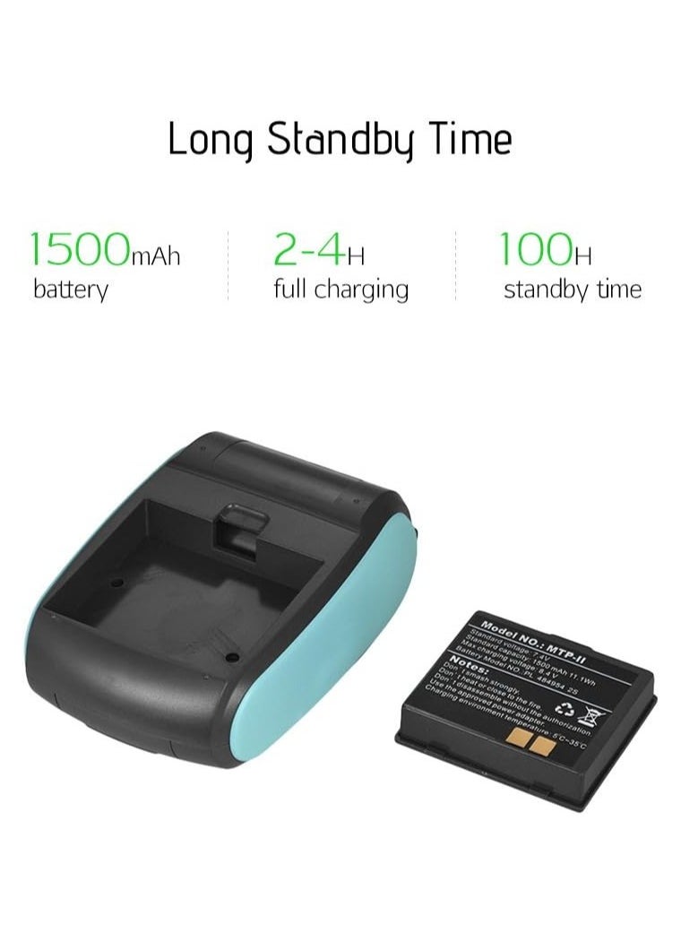 Portable Thermal Printer Handheld 58mm Receipt Printer for Retail Stores Restaurants Factories Logistics