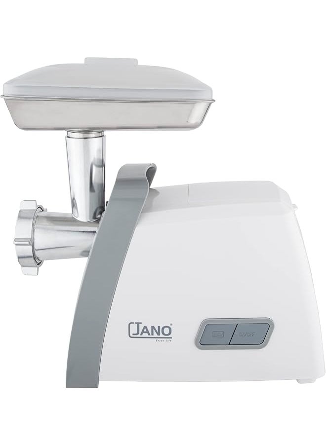 Jano 2500W Electric Meat Grinder 3Pcs Cutting Disc Coarse Middle Fine Grinding Meat Fish Vegetable White Grey E02502 2 Years  - Image 2