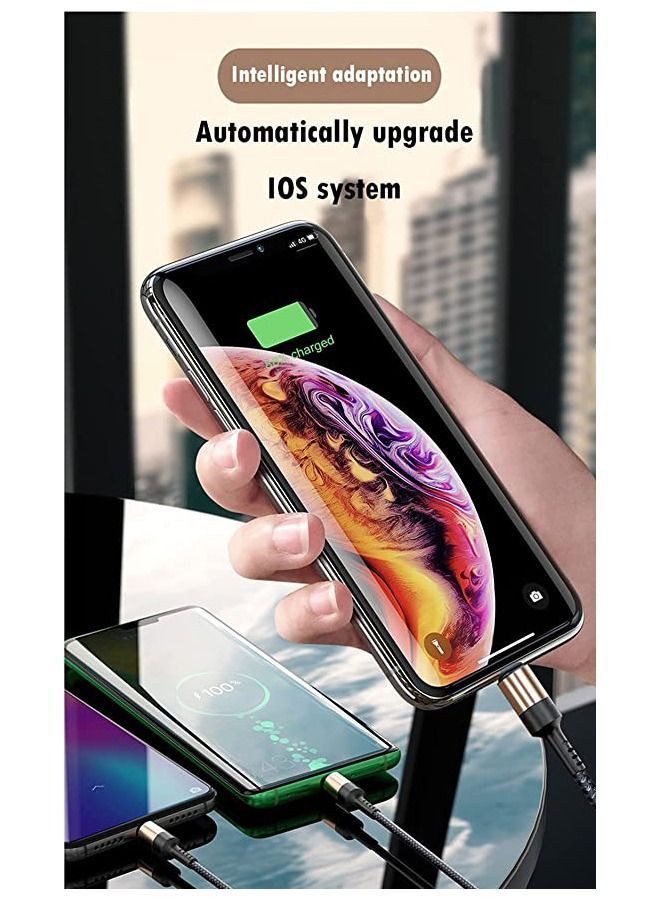 كابل شحن USB 3 في 1 بطول 1.25 متر باللون الذهبي - Image 3