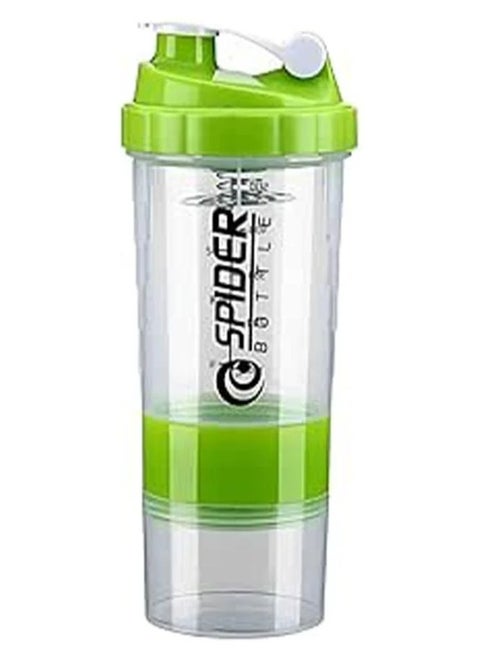 Portable Protein Shaker Bottle – Durable PP Material, Non-Slip Leak-Proof Design with 3-Layer Twist-Off Storage for Supplements, Pills, and Milkshakes – Perfect for Gym & Outdoor Fitness Enthusiasts (Assorted Colors)