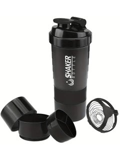 SPIDER BOTTLE Portable Protein Shaker Bottle – Durable PP Material, Non-Slip Leak-Proof Design with 3-Layer Twist-Off Storage for Supplements, Pills, and Milkshakes – Perfect for Gym & Outdoor Fitness Enthusiasts  - Image 1