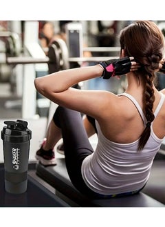 SPIDER BOTTLE Portable Protein Shaker Bottle – Durable PP Material, Non-Slip Leak-Proof Design with 3-Layer Twist-Off Storage for Supplements, Pills, and Milkshakes – Perfect for Gym & Outdoor Fitness Enthusiasts  - Image 2