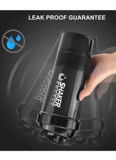 SPIDER BOTTLE Portable Protein Shaker Bottle – Durable PP Material, Non-Slip Leak-Proof Design with 3-Layer Twist-Off Storage for Supplements, Pills, and Milkshakes – Perfect for Gym & Outdoor Fitness Enthusiasts  - Image 4