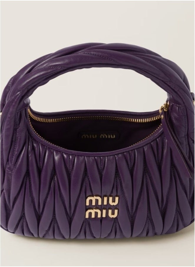 Miu Miu MIU MIU Wander quilted nappa leather hobo Crossbody Shoulder Bag - Image 4
