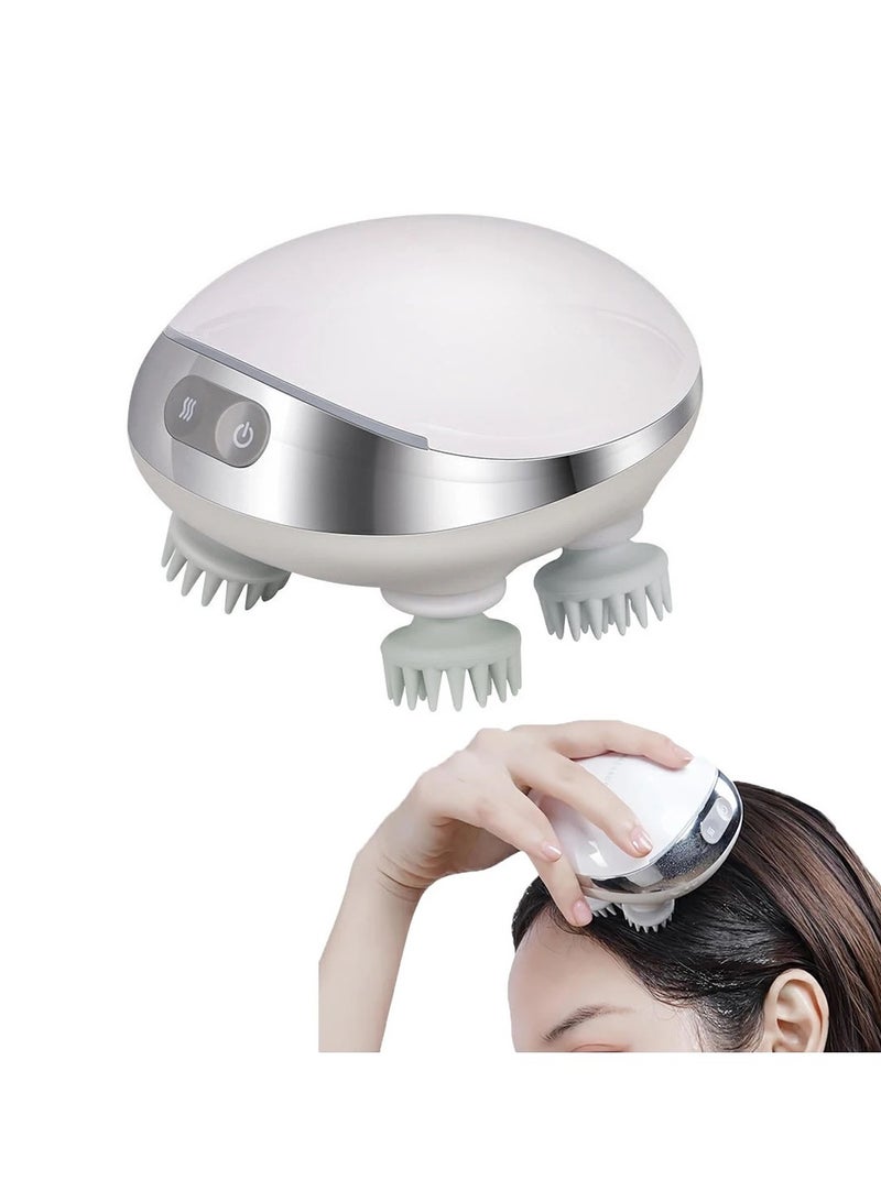 مدلك فروة الرأس الذكي, مدلك رأس ساخن محمول مع 88 عقدة تدليك, IPX7 مقاوم للماء و 3 أوضاع للسرعة, مدلك كهربائي لنمو الشعر والتنظيف العميق والاسترخاء من الإجهاد - Image 1