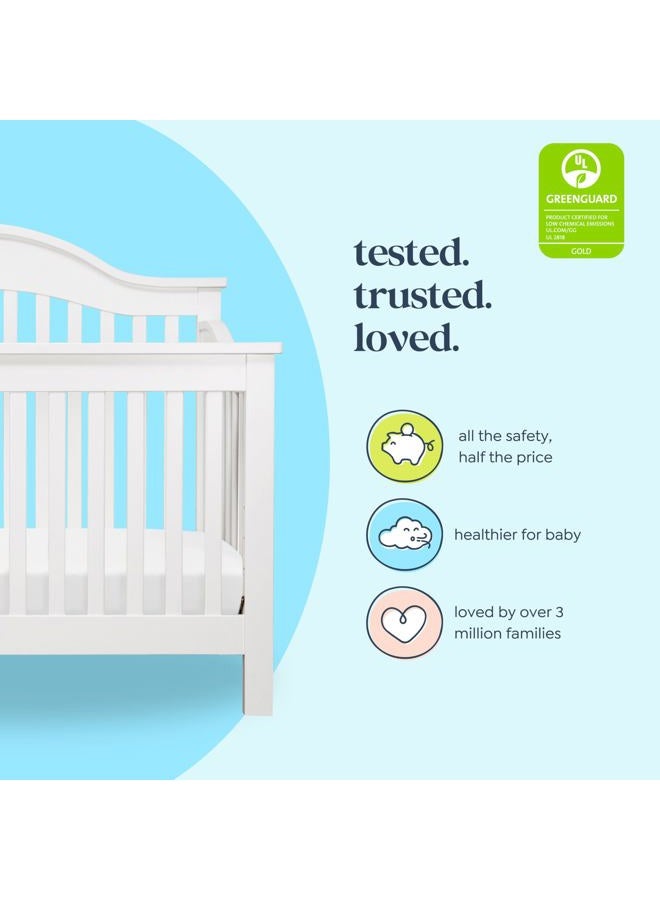 Davinci سرير جاييدن 4 في 1 القابل للتحويل باللون الأبيض، معتمد من Greenguard Gold - Image 2