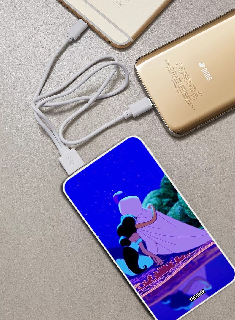 Theodor 10,000 mAh Super Fast Charging Ultra Compact Power Bank with Quick Charge & Power Delivery, Portable Charger For iPhone and Android Animation Aladdin And Jasmin - Image 2