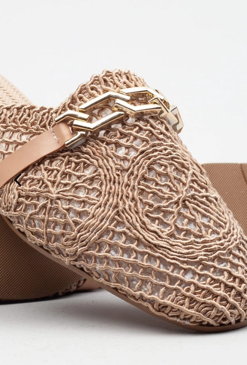 Dadwolf Chain Straw Slippers - Image 2