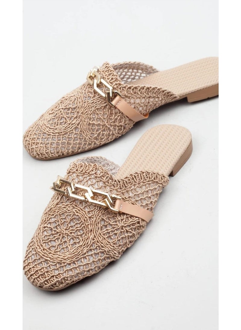 Dadwolf Chain Straw Slippers - Image 3