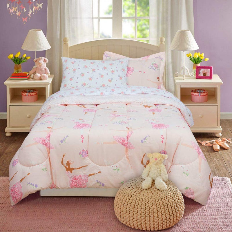 Kidz Mix Kidz Mix Dancing Ballerinas Bed in a Bag Twin