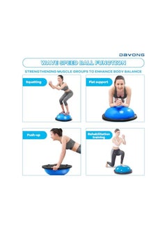 DAYONG Balance Ball Exercise Ball, Anti-Slip Half Yoga Ball with TPE Resistance Band, Inflatable Pilates Ball with Elastic String, Balance Ball Trainer for Fitness, Core Strength, Home Gym. - pzsku/Z06FC8AEDB3C6E2DE1F85Z/45/_/1738933046/43c452ae-b4d8-4167-9b17-def49cbb56a7