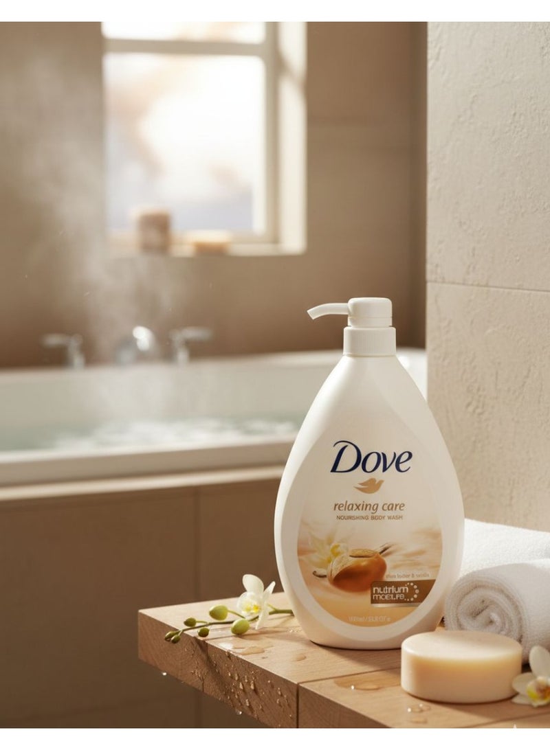 Dove Relaxing Care Body Wash with Shea Butter and Vanilla Scent – ​​1000ml - Image 4