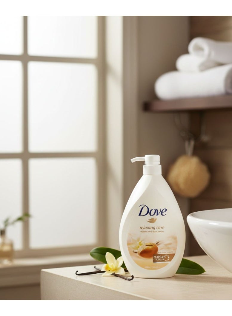 Dove Relaxing Care Body Wash with Shea Butter and Vanilla Scent – ​​1000ml - Image 3