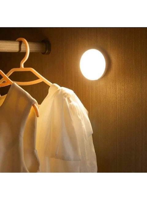 Rechargeable Round Cabinet Light with Motion Sensor – 3W, 8.5cm Diameter