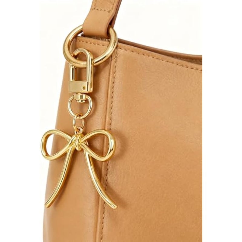 Cute Bow Keychain Gold Bag Charms for Handbags Backpack Purse Charms for Women Car Key Chain Accessories Elegant Gift - Image 3