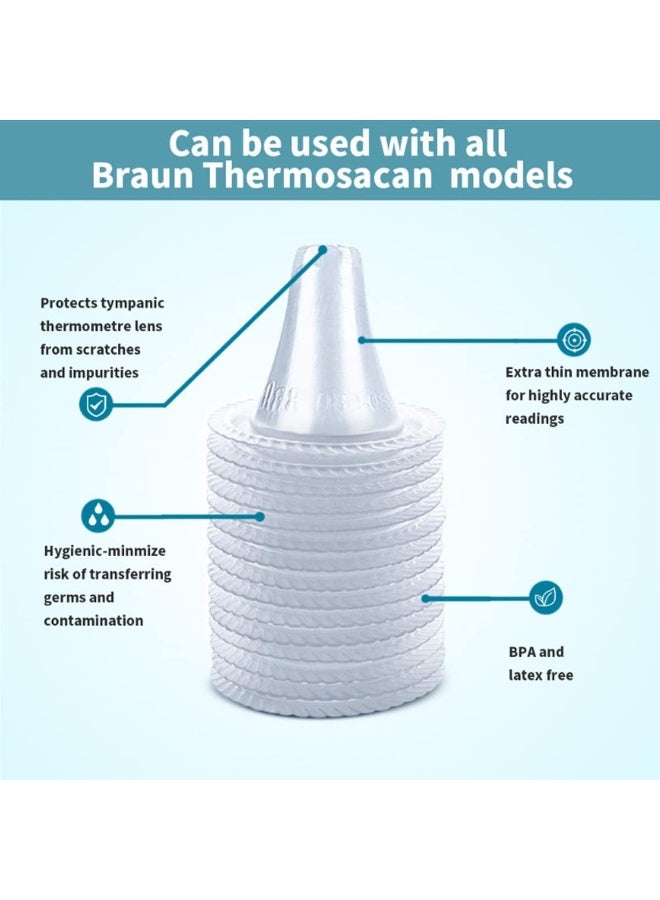 XUN 100 Premium Ear Thermometer Probe Covers – High-Quality Replacement Lens Caps and Filters for All Braun ThermoScan Models – Bulk Pack - Image 2