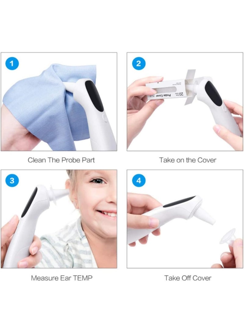 XUN 100 Premium Ear Thermometer Probe Covers – High-Quality Replacement Lens Caps and Filters for All Braun ThermoScan Models – Bulk Pack - Image 5