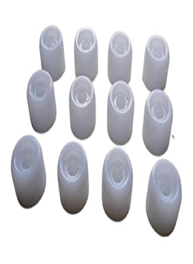 TMC Round Plastic Door Stopper | Door Mounted Door Stopper | Door Bush | Medium Pack of 12 Pieces - Image 1
