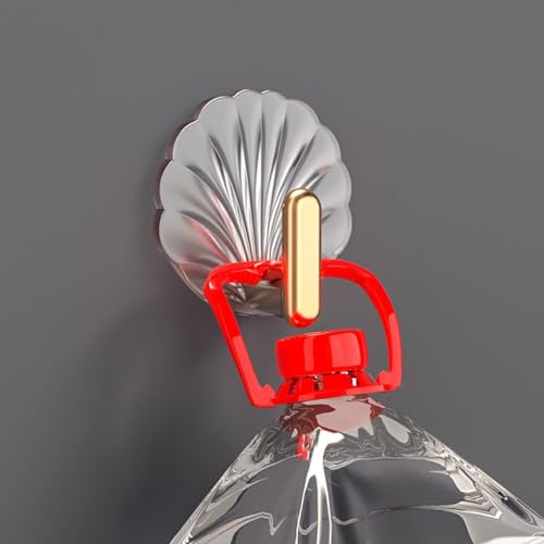 ELMVIA Metal Self Adhesive Wall Hooks Hanger Hook For Bathroom & Kitchen Multi-Purpose Use Heavy Duty Waterproof And Rustproof Upto10Kg (Decorative Hook, 5PCS) - Image 2