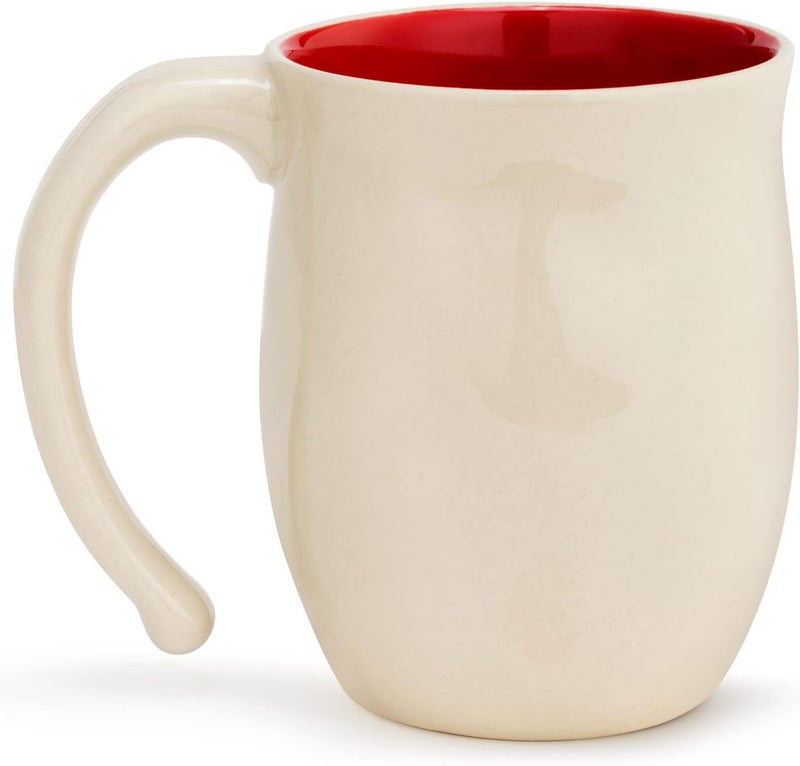 DEMDACO كوب عيد الميلاد من الحجر الخزفي بحجم 16 أونصة مع قلب أحمر من ديمداكو - Image 3