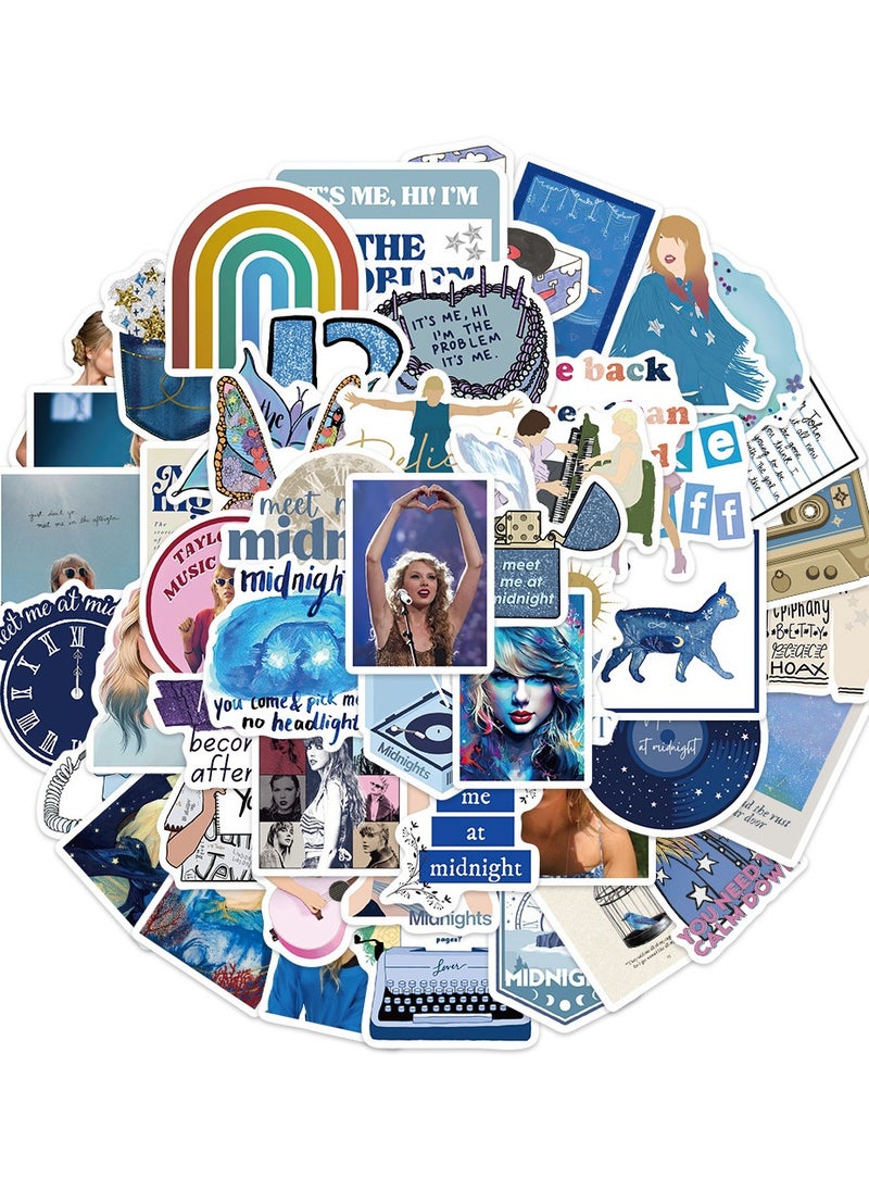 Taylor Swift 50 PcsAmerican Pop Singing Star Taylor Swift Cool Waterproof Vinyl Stickers  - Image 1