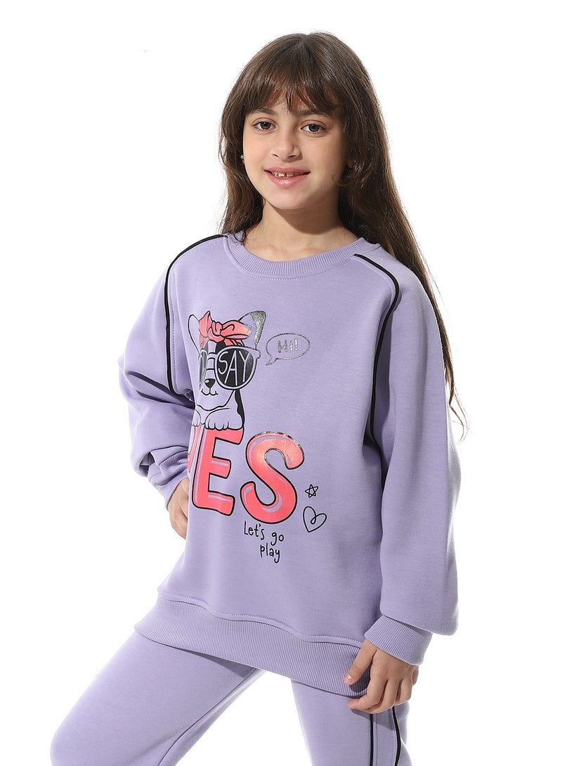 Caesar Printed Girls Meleton Training Suit - Image 2