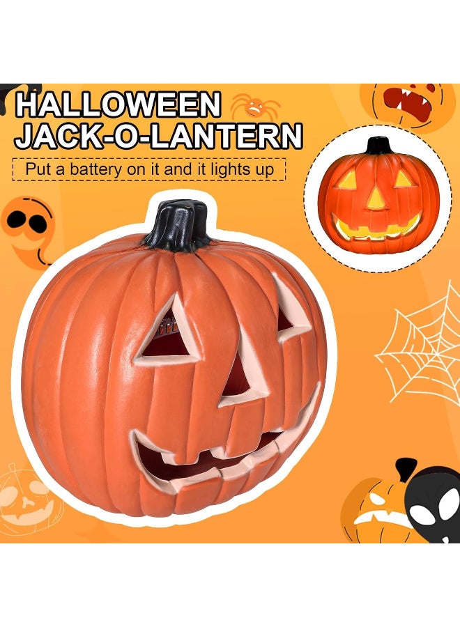 HI-FINE Halloween Pumpkin Light Led Decorative Pumpkin Lamp for Indoor Halloween Decor Realistic Design for Fall Celebrations for Parties and Thanksgiving Home Decoration - Image 5