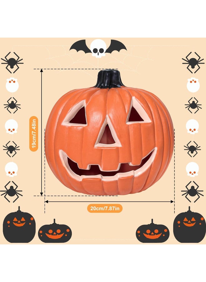 HI-FINE Halloween Pumpkin Light Led Decorative Pumpkin Lamp for Indoor Halloween Decor Realistic Design for Fall Celebrations for Parties and Thanksgiving Home Decoration - Image 3